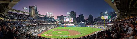 Pixel 9 Night Sight panorama of Padres game