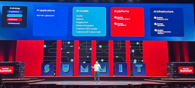 Red Hat chief product officer Ashesh Badani presents at Red Hat Summit 2024. (Source: Red Hat)